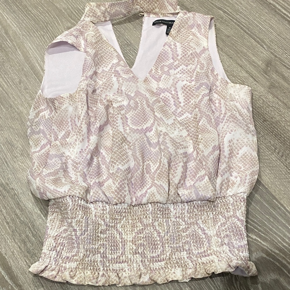 Express Light Pink Snake Print Blouse